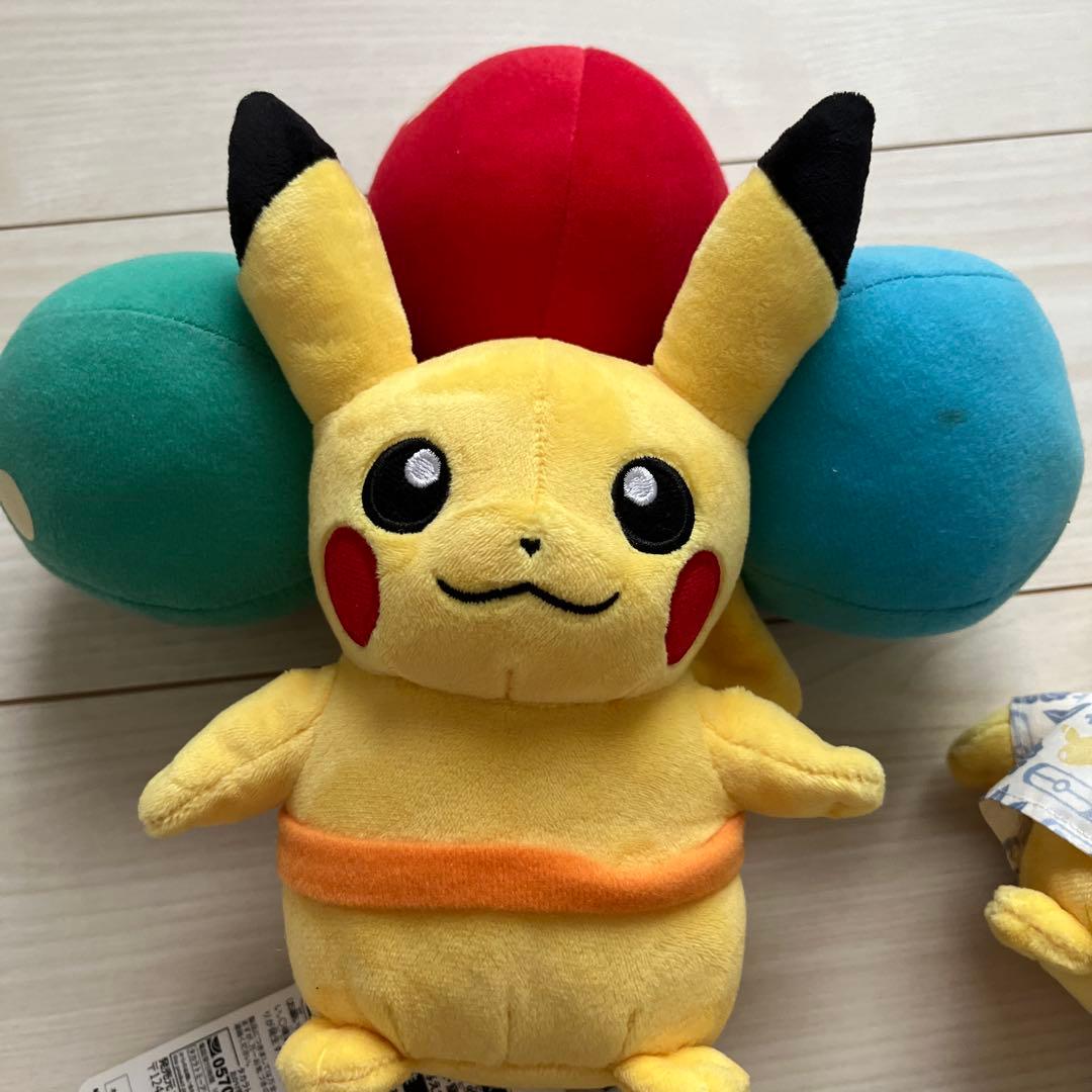 そらとぶピカチュウプロジェクト 沖縄 ピカチュウ　ぬいぐるみマスコットセット