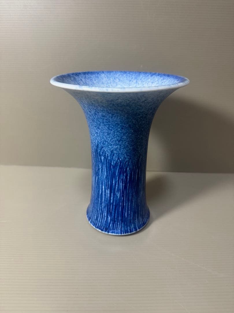 2116 深川製磁　染付鶴文　花瓶