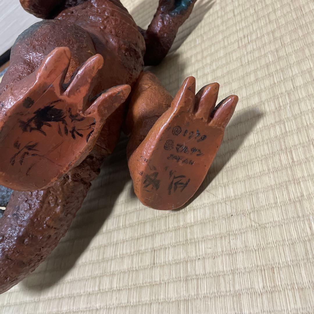 マルサン　1970年製　ジャンク品特大キングゴジラ　灰色成型　ソフビ　38cm