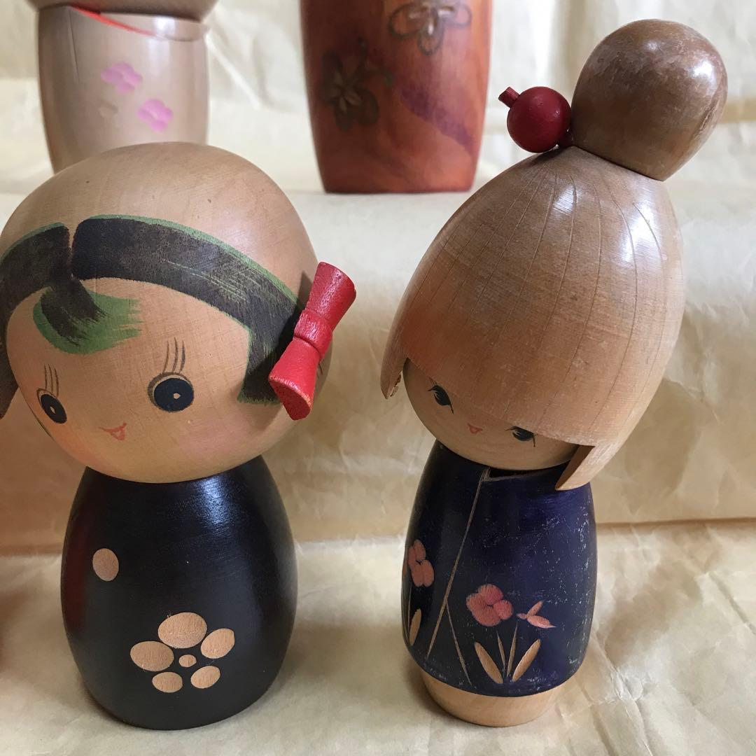 [タイムセール]こけしセット民芸品　置物　日本　人形伝統工芸品インテリア こけし