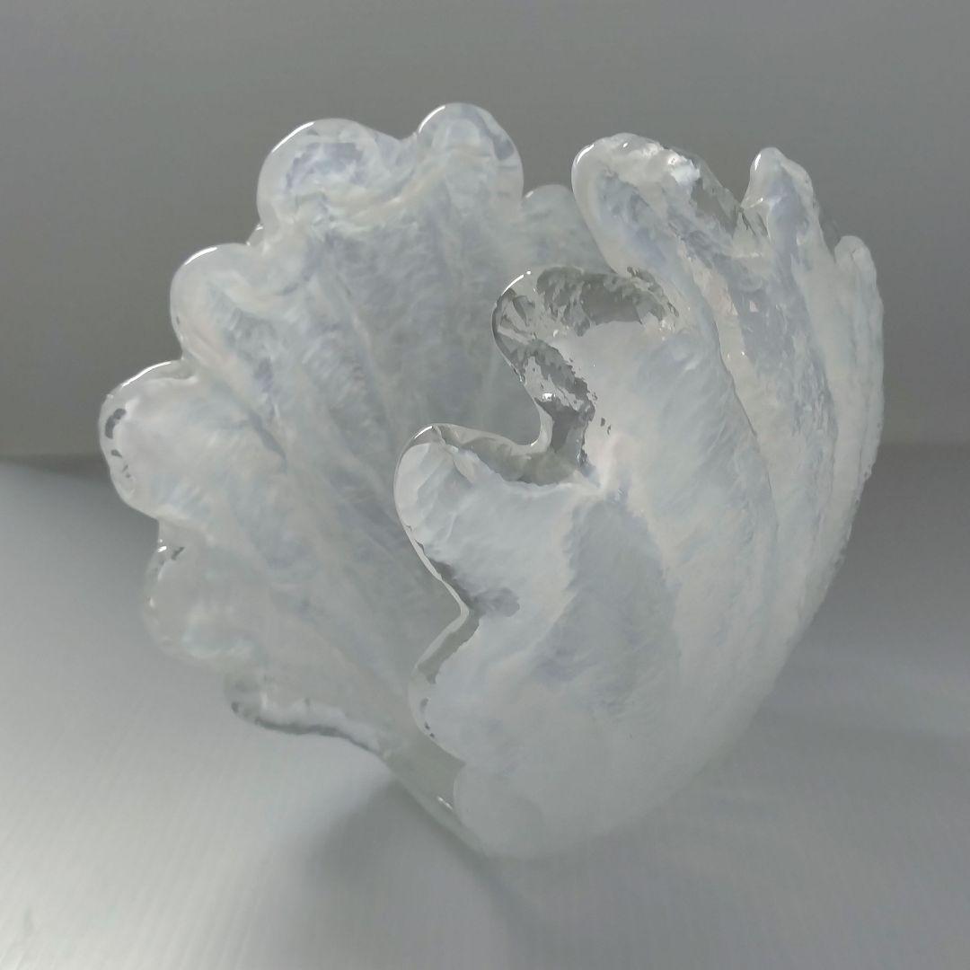 希少 アンティーク 岩田藤七 岩田工芸硝子 ガラス オブジェ 置物 シェル 貝