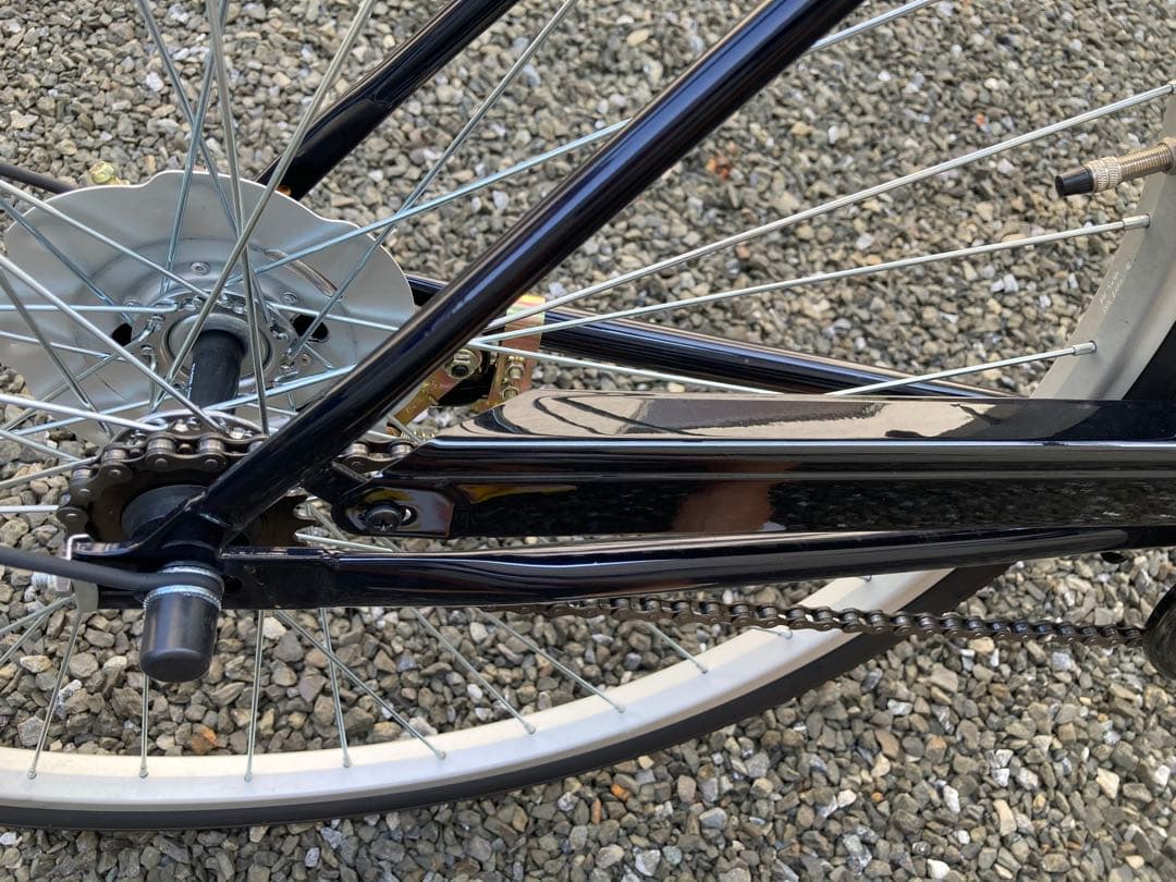 【引取限定】affiche シティサイクル 黒 前バスケット付き