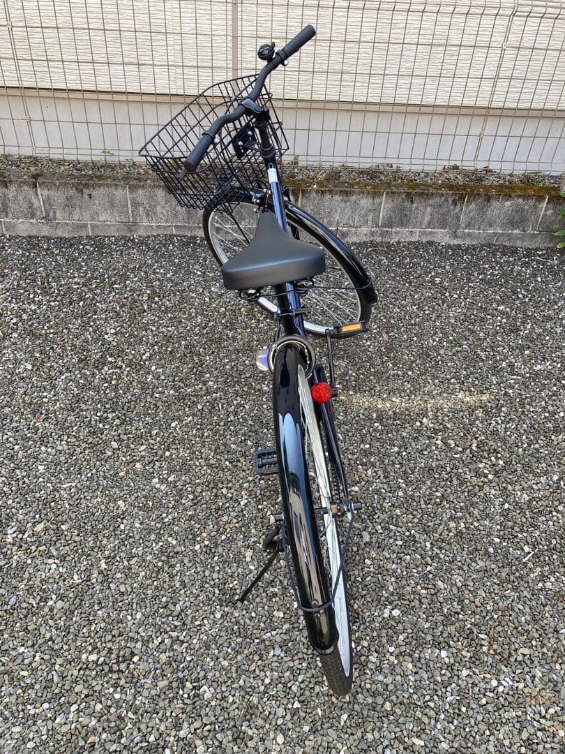 【引取限定】affiche シティサイクル 黒 前バスケット付き