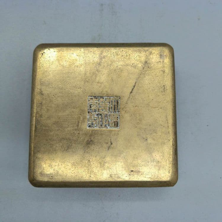 銅製 梅花墨盒 書道墨盒 印泥盒 香盒工芸品 美術品 置物