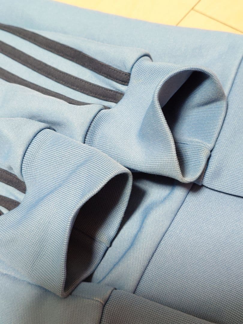 ♦大きめサイズO♦ アディダス ◆９０年代当時もののジャージ上下セット♦水色/紺