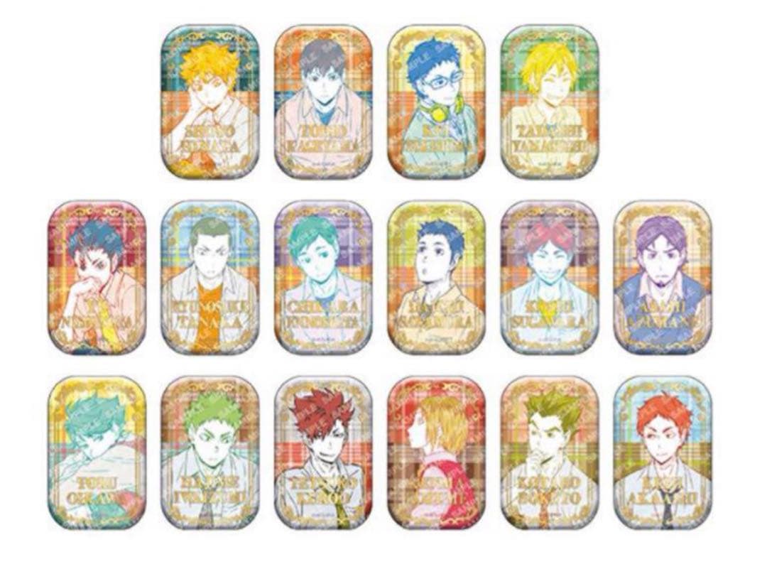 ハイキュー！！スクエア缶バッジ　BOX （オフショット×カラー第一弾）