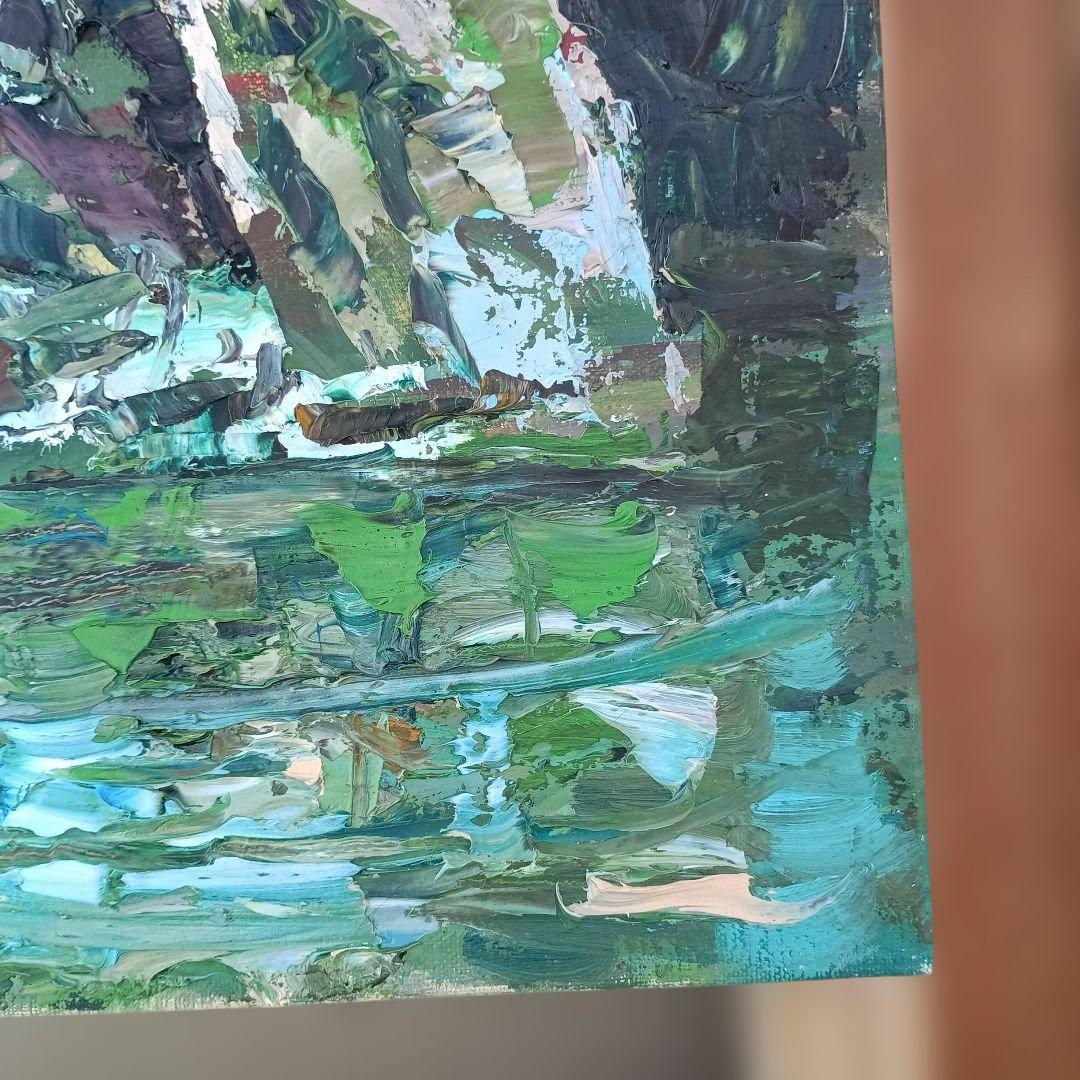 5191)西沢栄一　油絵F6号　額装