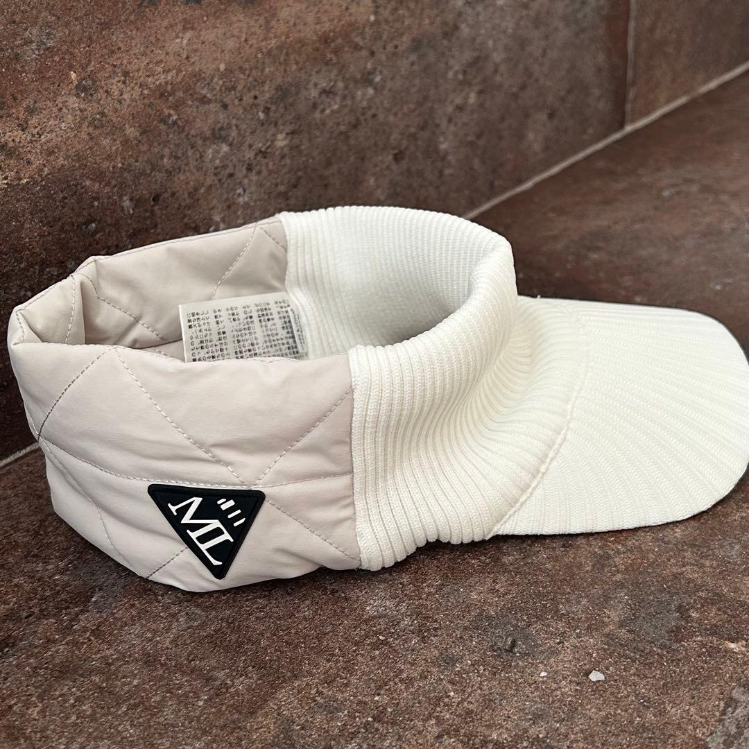 MARK & LONA 異素材切替ニットサンバイザー　ホワイト