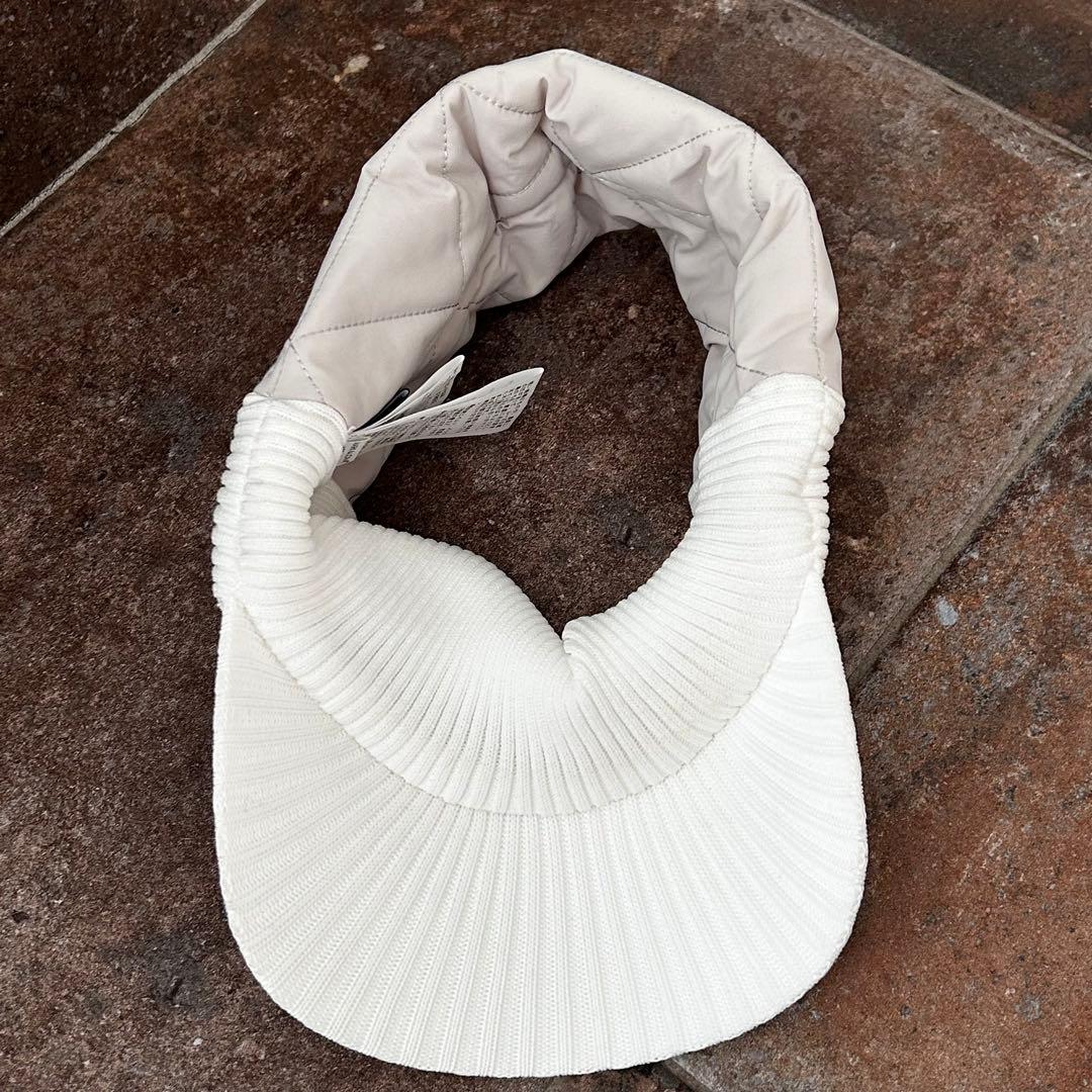 MARK & LONA 異素材切替ニットサンバイザー　ホワイト