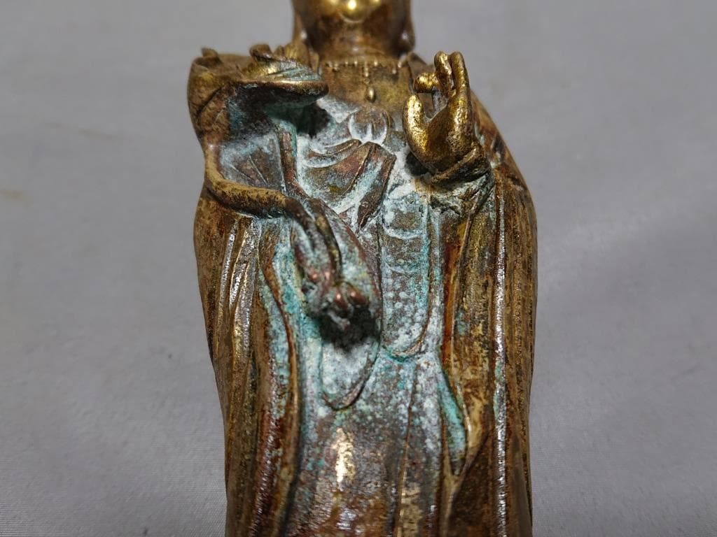 コレクター収集品　タイ王国　銅像　観世音菩薩立像