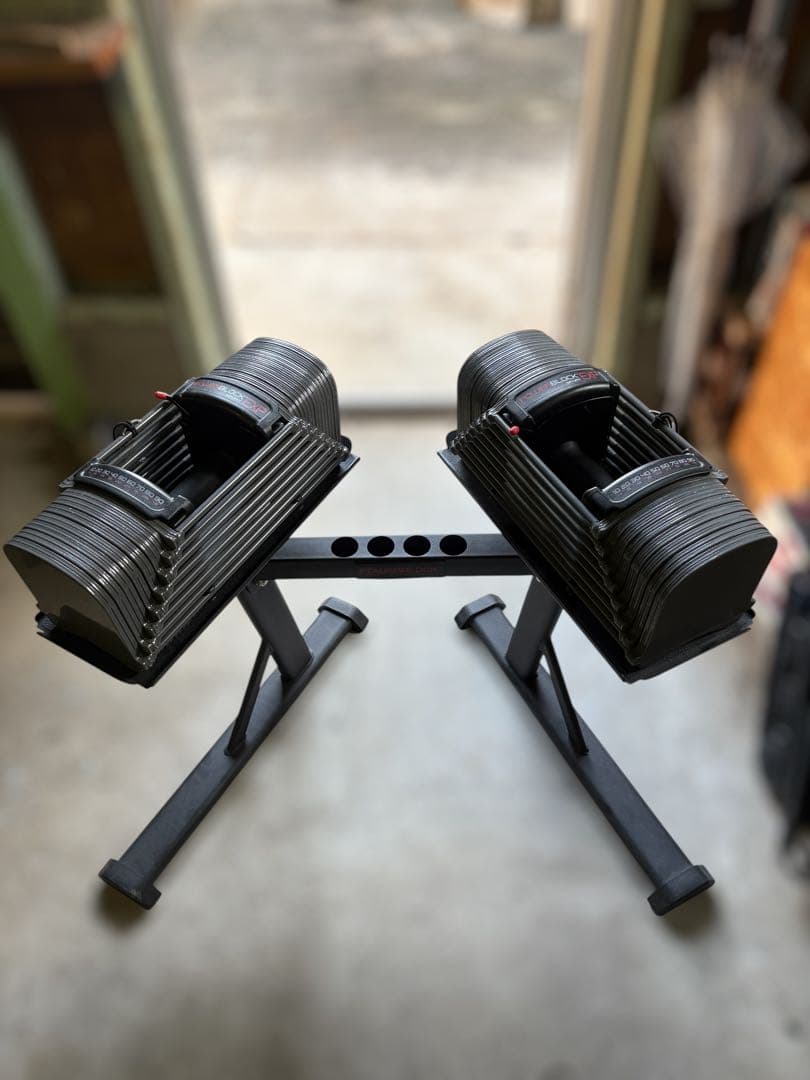POWER BLOCK パワーブロック　可変　ダンベル　41kg スタンド付き