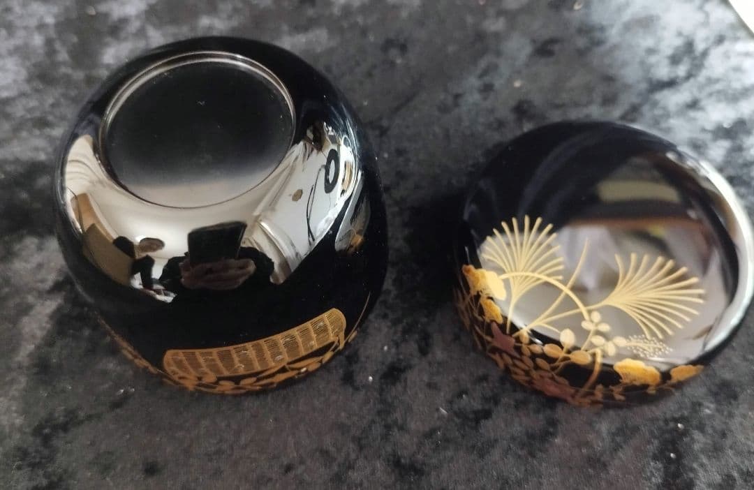 花篭蒔絵 中棗 治峰