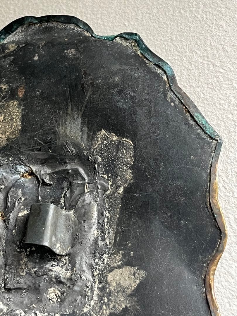 フランス　聖母レリーフ　真鍮　アンティーク　ヴィンテージ