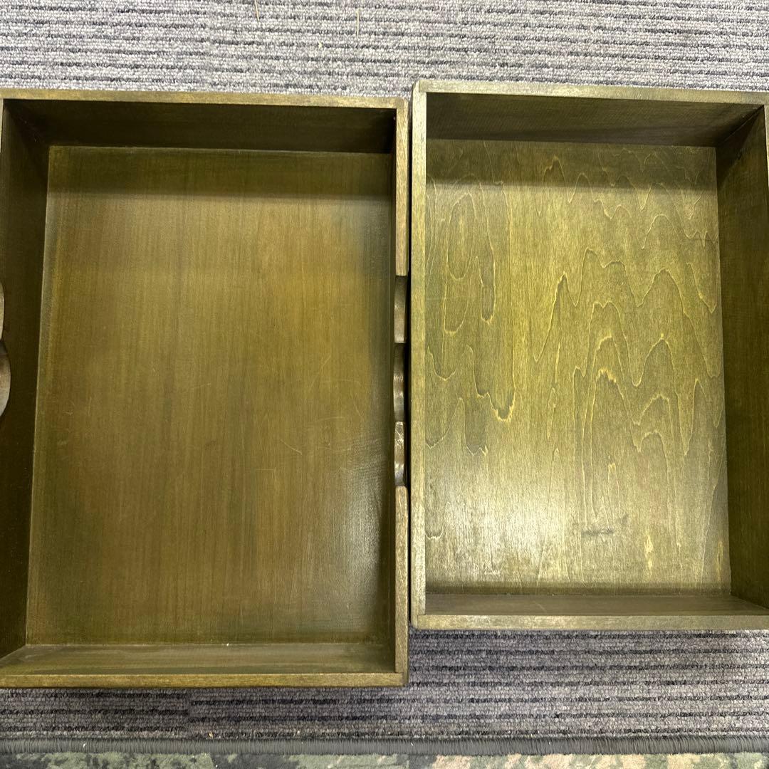 鎌倉彫，烏城彫，植物彫刻の漆器文箱