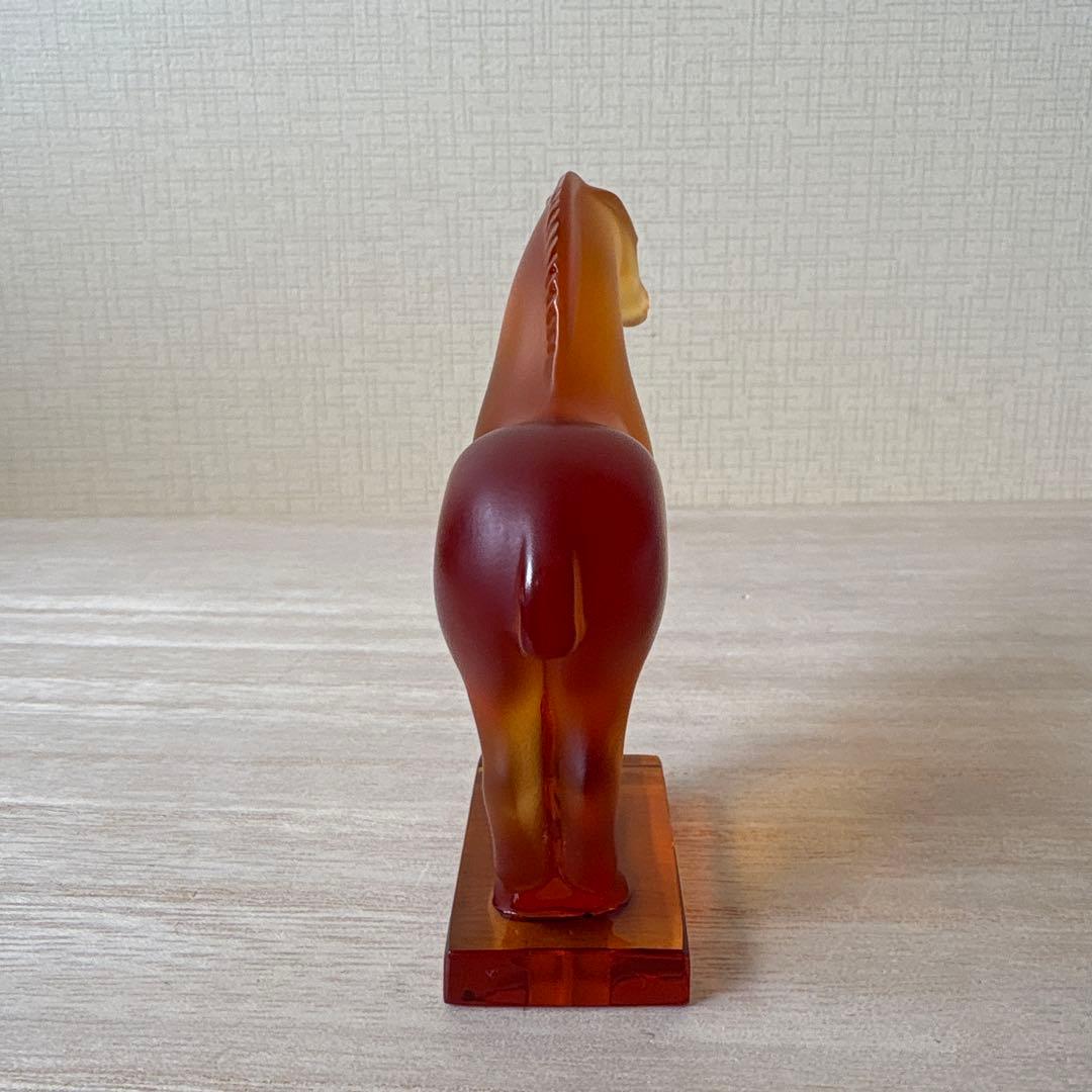 LALIQUE ガラス製馬の彫刻　ホース　オブジェ　置物　インテリア雑貨