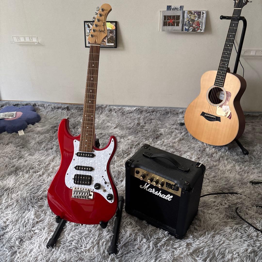 Bacchus ミニエレキ Gs Mini＆Marshall アンプ MG10