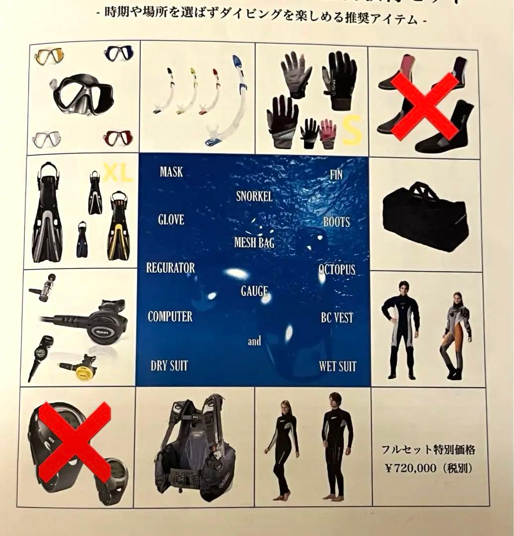 【・．✴︎夏季限定特別特価✴︎．・】ダイビング　スキューバーダイビングセット