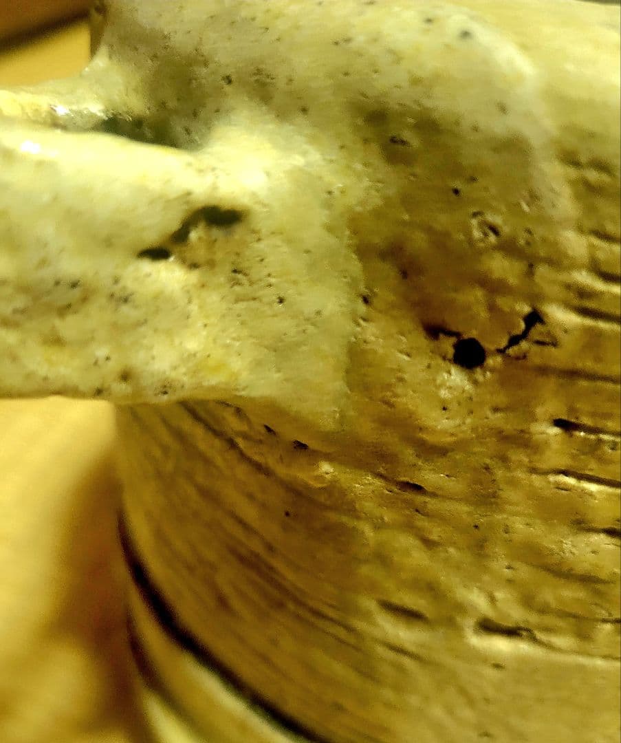 時代物　美濃伊賀　水指　古川庄作識　仕服　漆塗合わせ箱　茶道具　骨董品、美術品