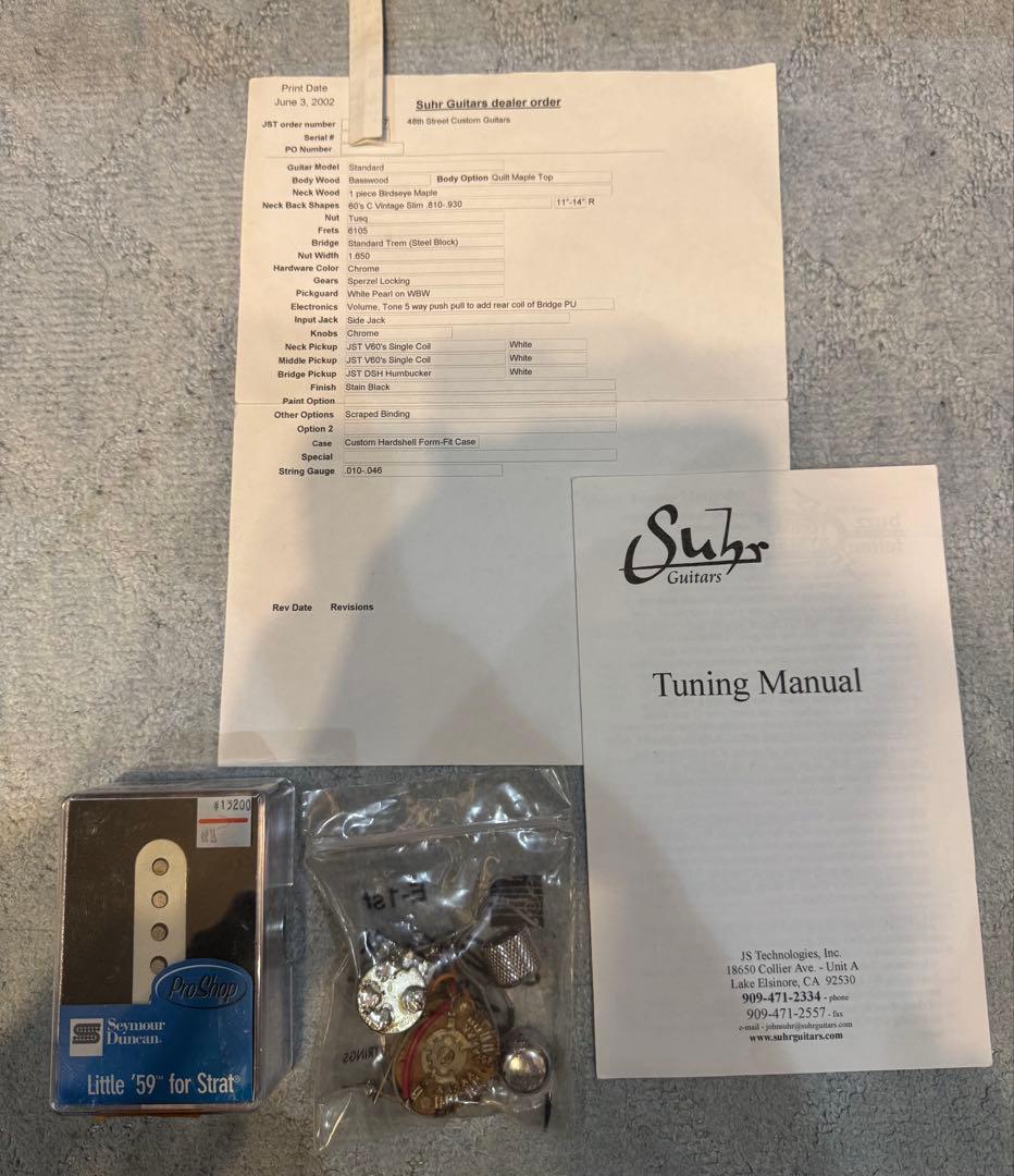 Suhr サー Standard ディーラーオーダーモデル