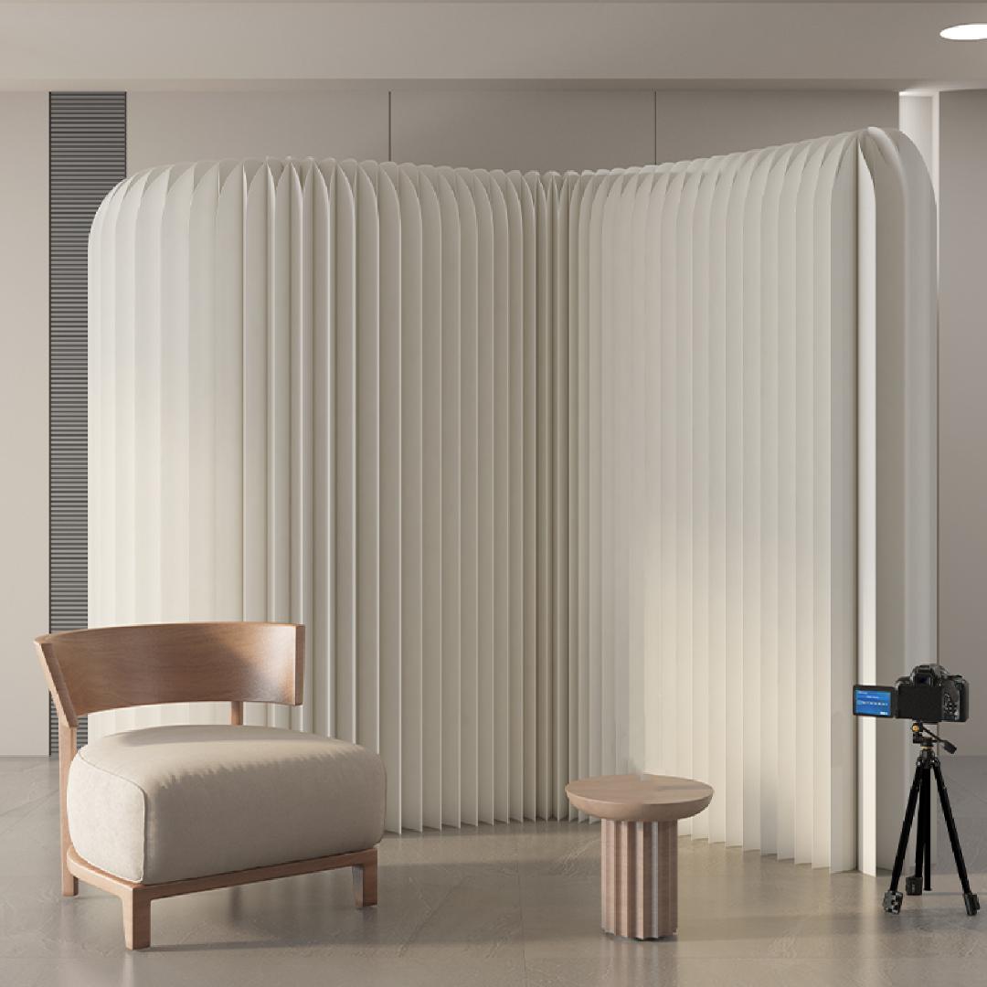 パーテーション間仕切り折り畳み式高さ1.8ｍ長さ1-2ｍ組立不要ついたて目隠し