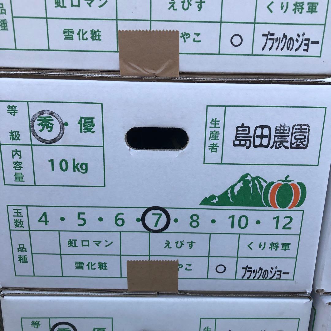 北海道産！かぼちゃ7玉入り 10kg！ ブラックのジョー！
