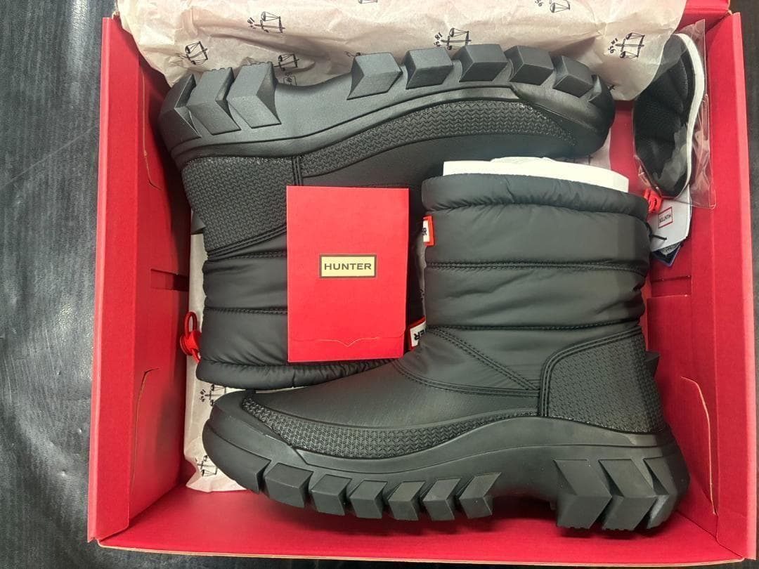 新品 超人気 HUNTER スノーブーツ ショート (24cm) 防水防寒