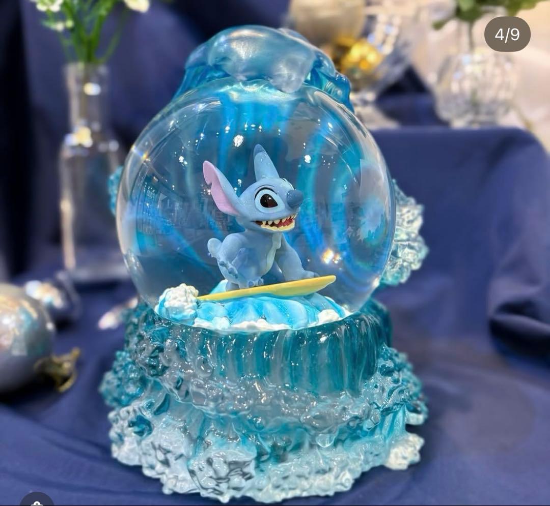スティッチ　スノードーム　フィギュア　ディズニーショーケース