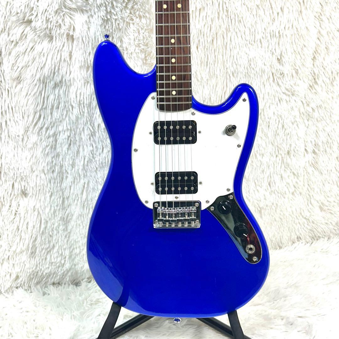 【美品激虎ネック】Squier Fender Mustang メタリックブルー
