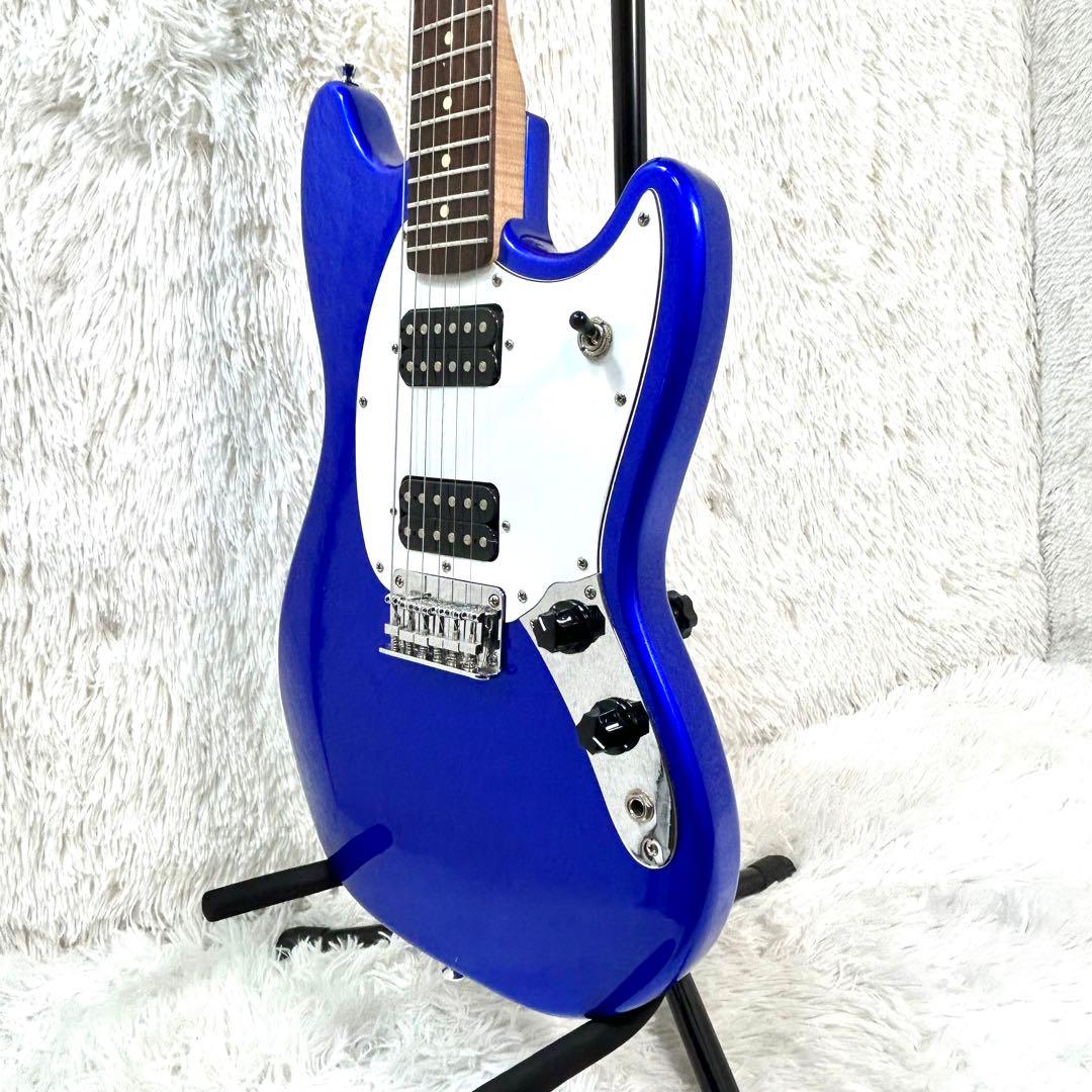 【美品激虎ネック】Squier Fender Mustang メタリックブルー