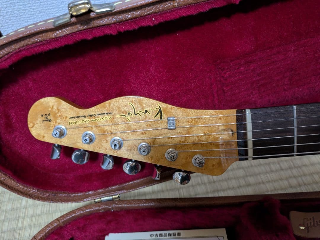 ギター k.nyui custom guitars knte gold back