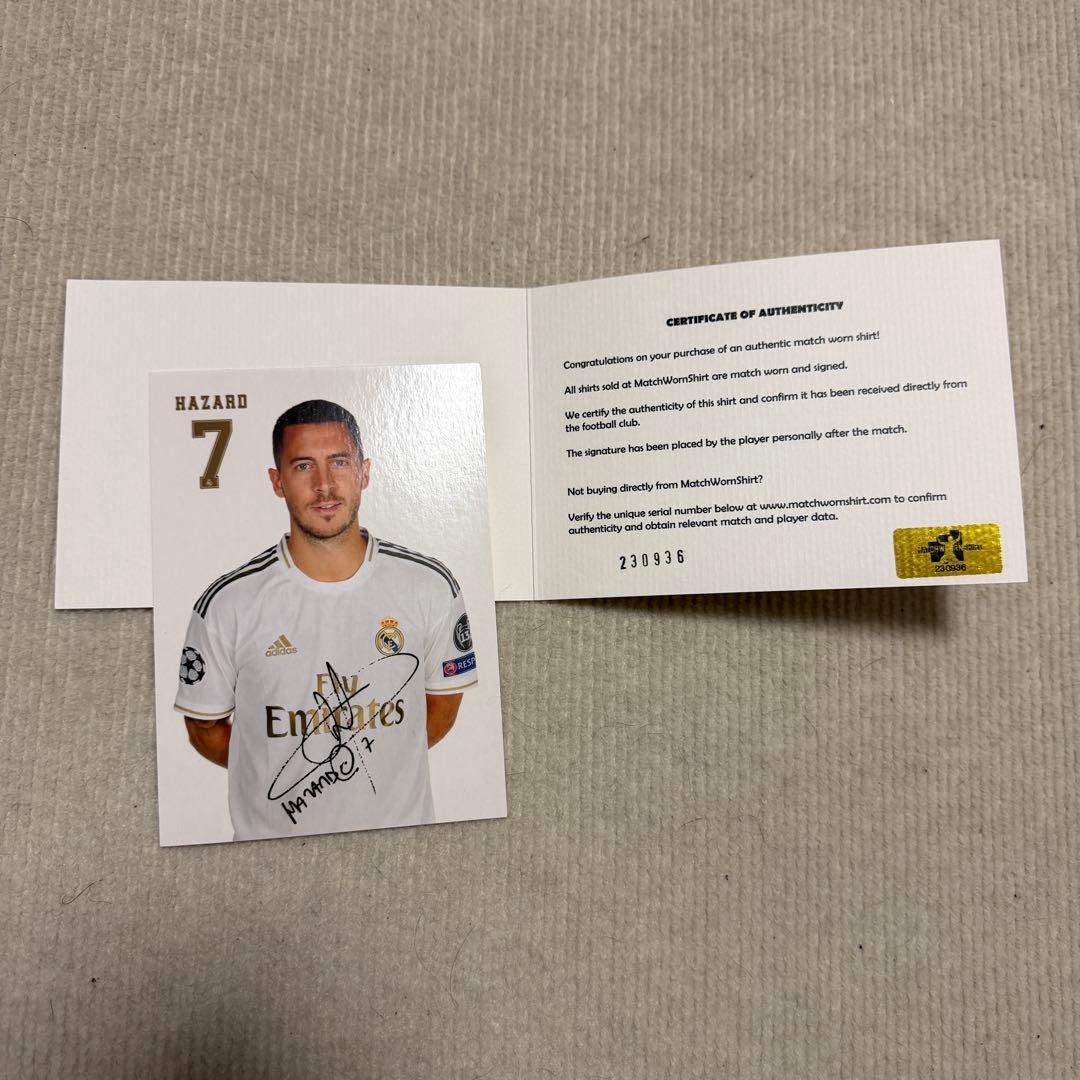 レアル・マドリード 2019/2020 アザール 実使用 ユニフォーム