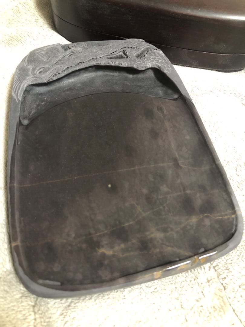 端溪硯 老坑 水巖 大西洞 金綫 青花 書道用品 端渓硯 骨董