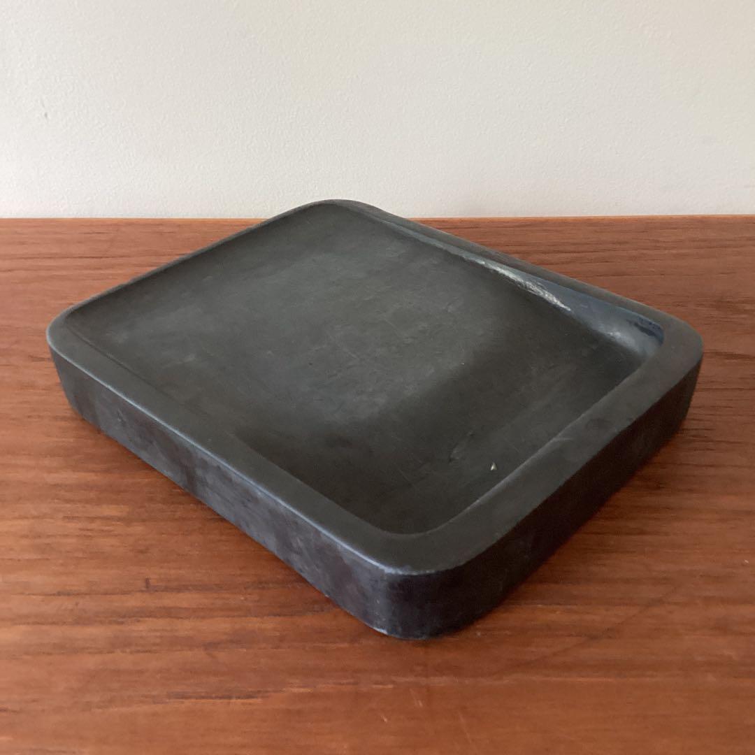 大きな硯と箱　眞彰　共箱付　書道具　蓋付　古硯　中国 時代物