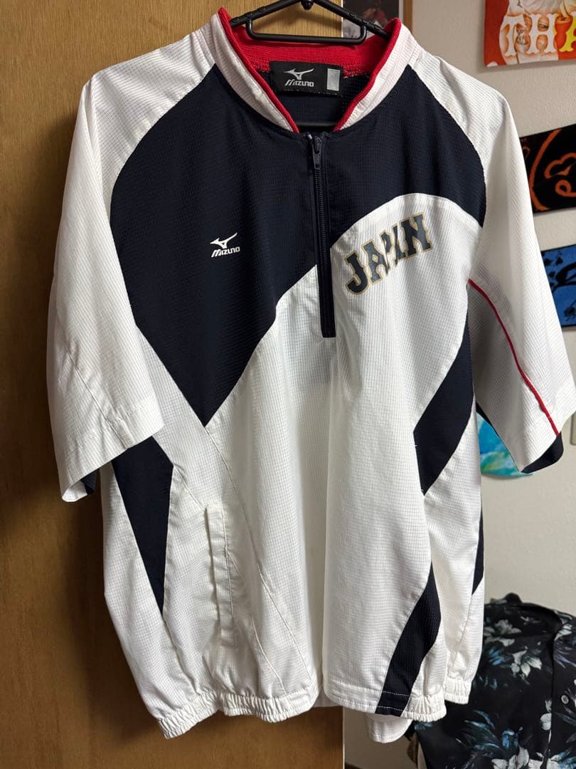 ミズノ　侍ジャパン　半袖　ウィンドブレーカー