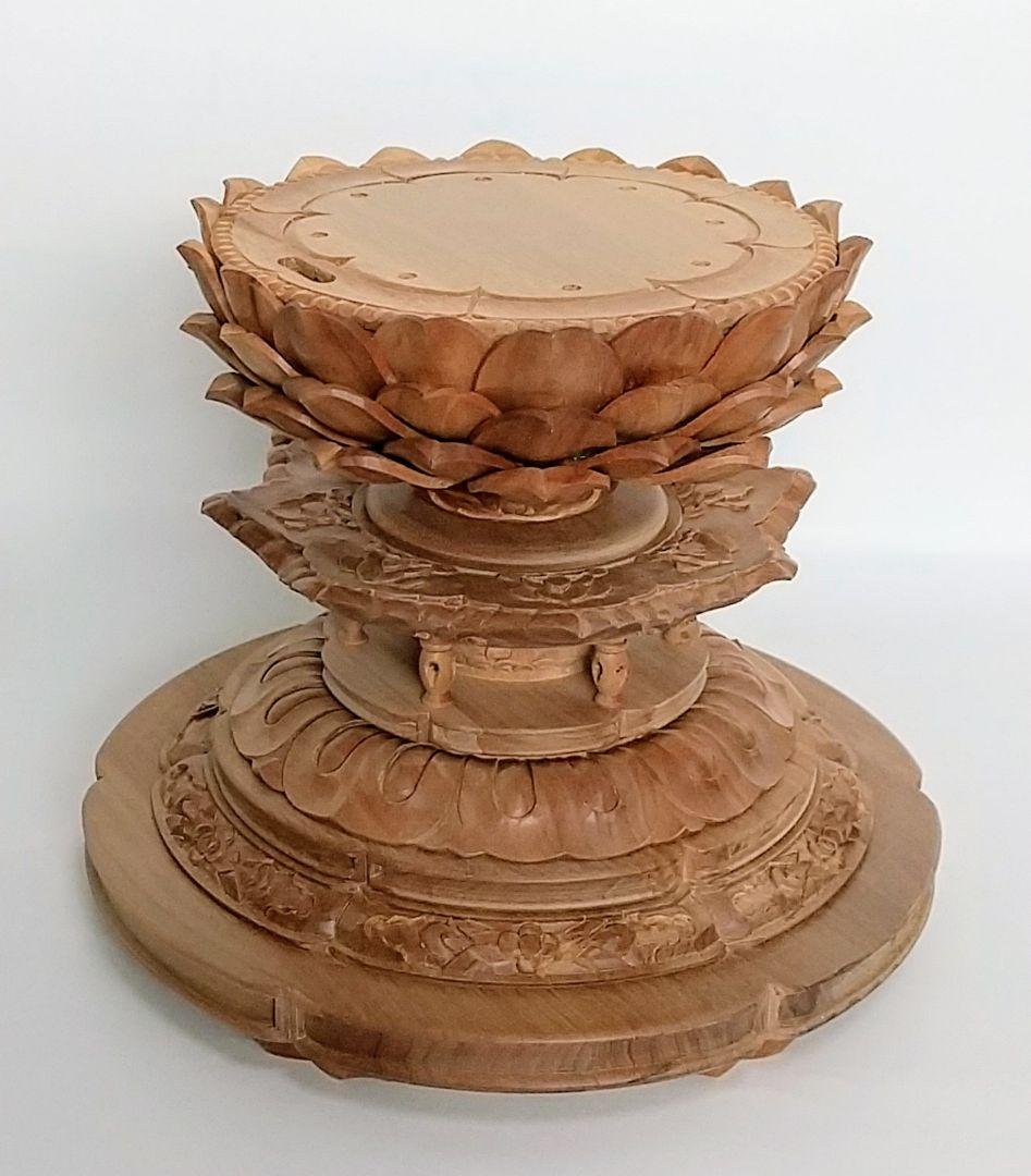 円台座のみ 坐像用#489 ◆白檀 木彫 仏像付属品