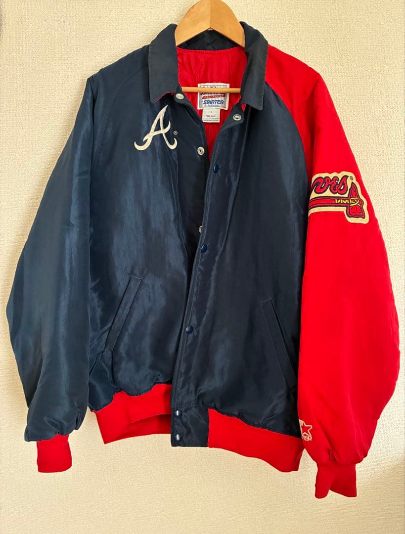 アトランタ・ブレーブス 中綿ジャケット ネイビー/レッド