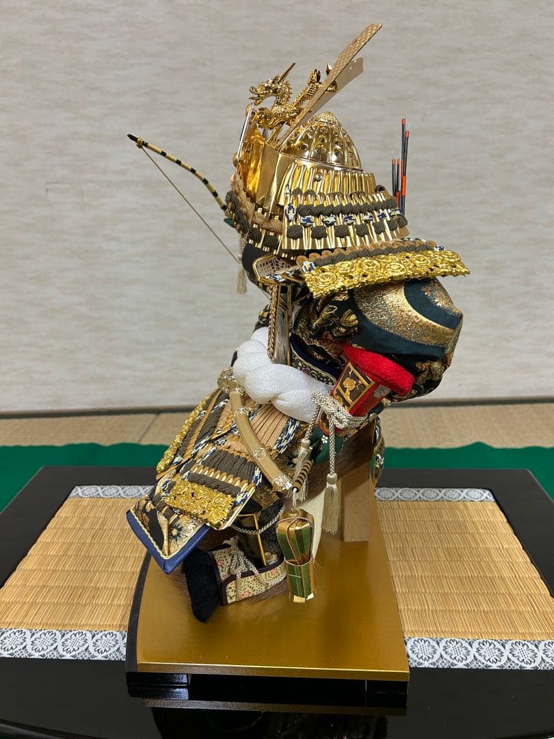 五月人形 8号 彫金 大翔 若草 松月作 特撰 古代鎖太刀 藤栄作 鎧 兜