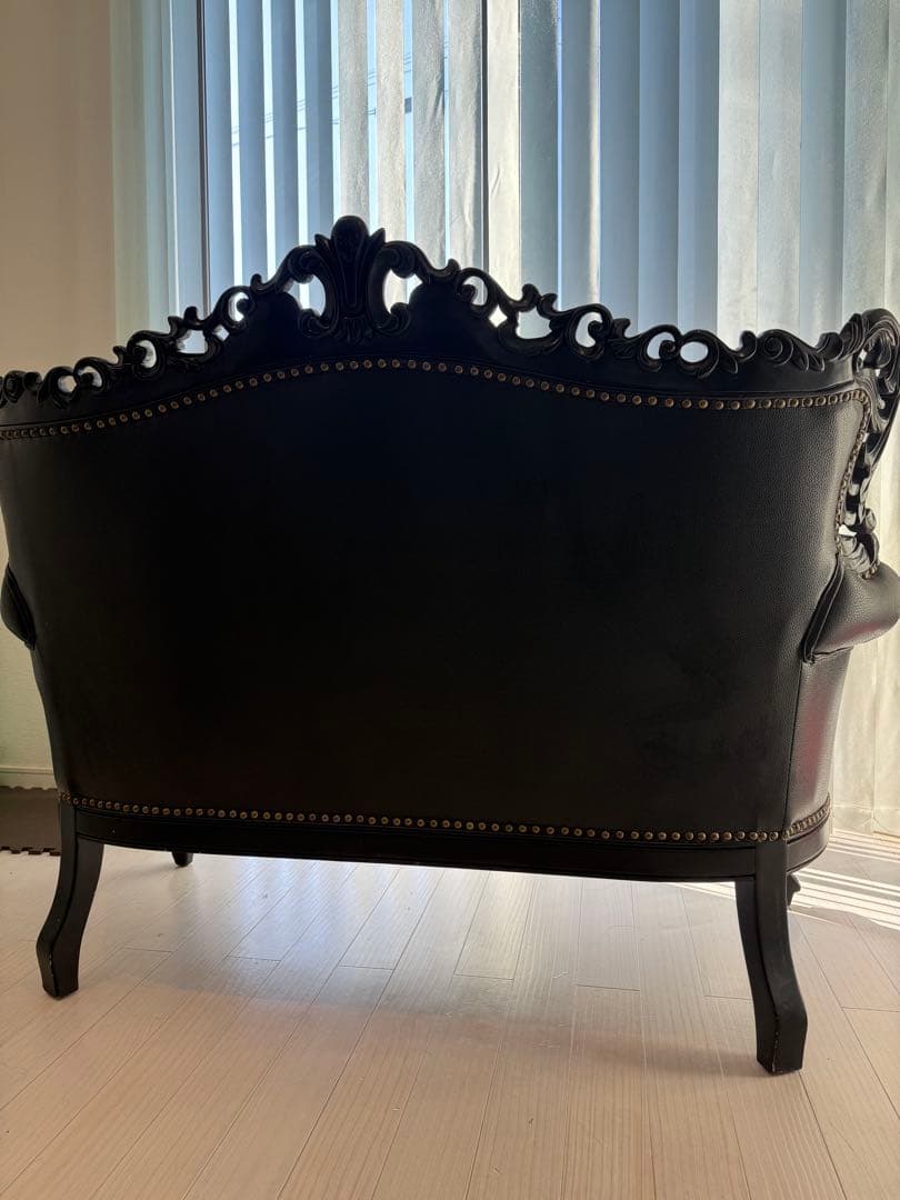 バロックスタイル ブラックソファ