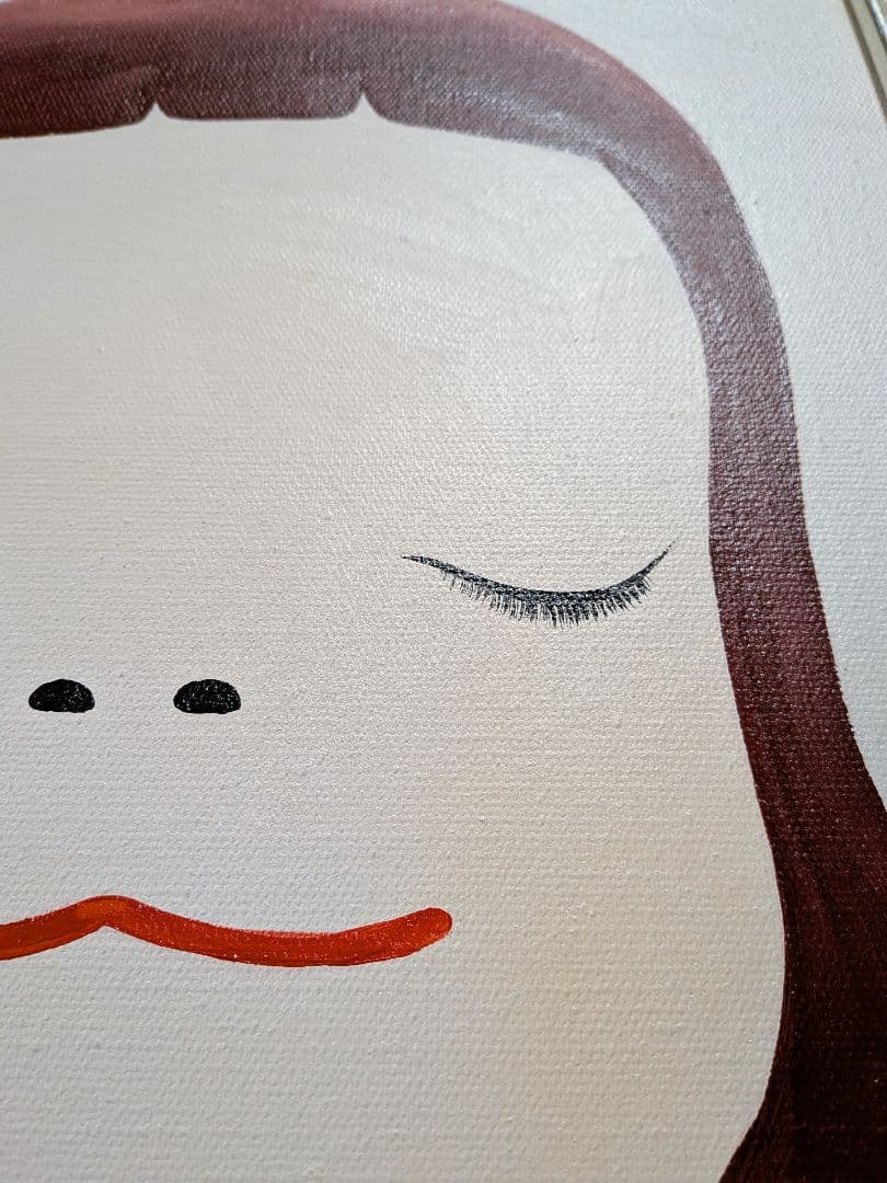 【油彩画】(奈良美智)［手描き作品]「1点物」