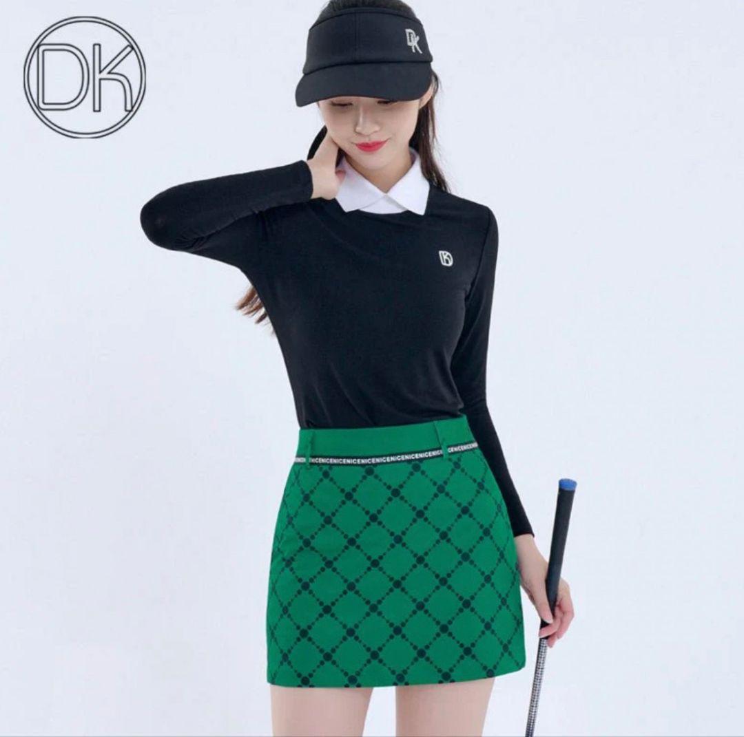 ゴルフウェア レイヤード風 デザイン 上下セット L