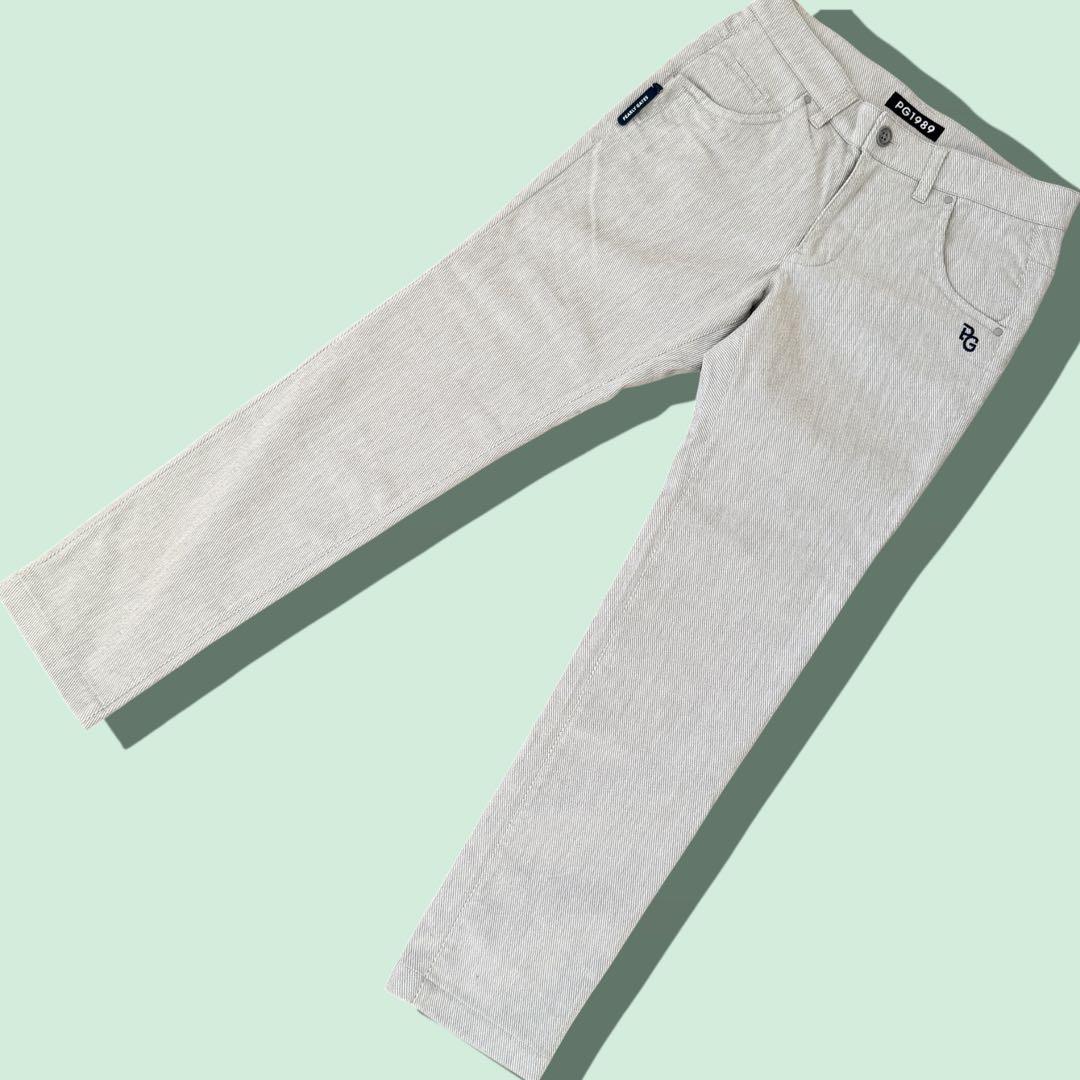 現行モデル　パーリーゲイツ　パンツ　S〜M相当　グレー　美品　コットン素材　3