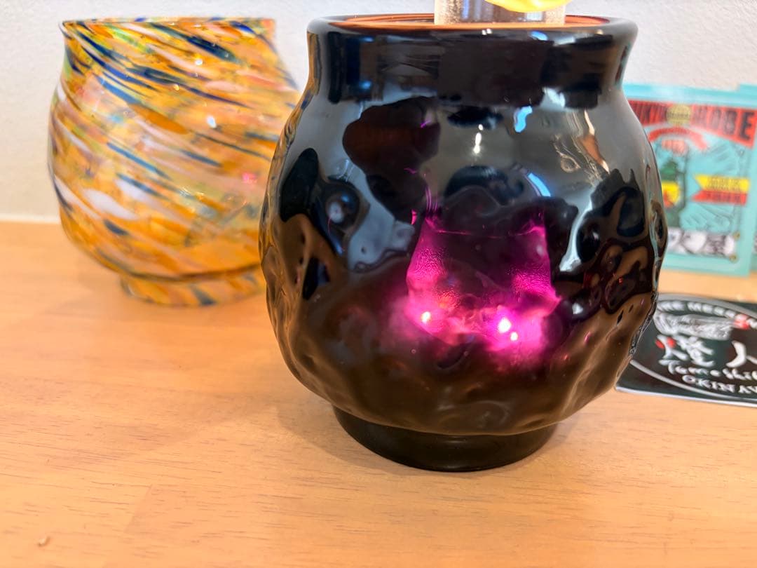 琉球ガラス　tomoshibito ランタングローブ2点セットfeuerhand