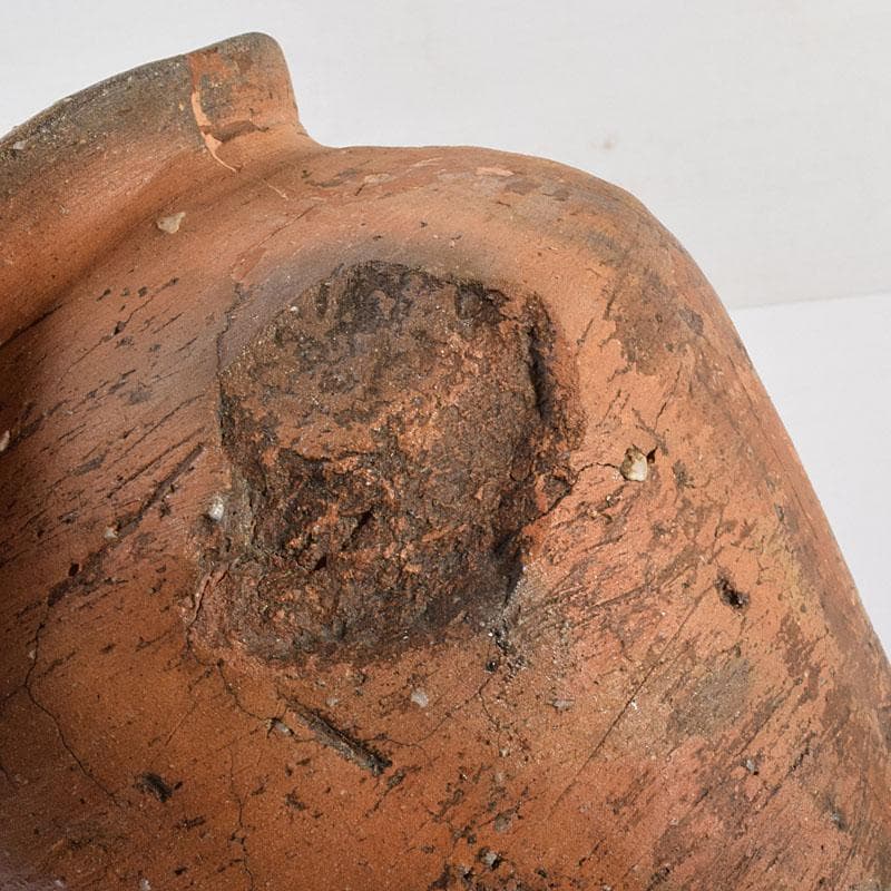 信楽焼　古信楽　蹲（うずくまる）壺　小壺　時代箱　M　R7874C