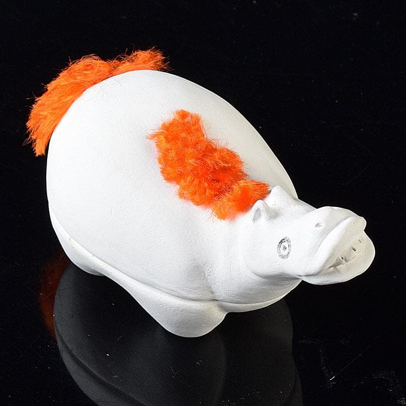 茶道具　佐々木昭楽造　色絵　白馬香合　共布共箱　V　8229