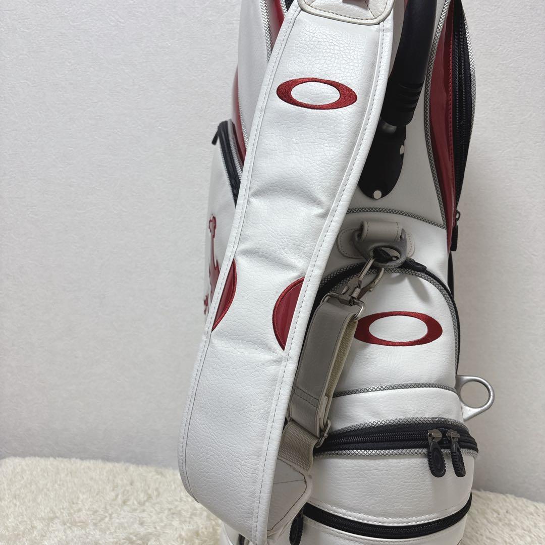 【美品】 オークリー キャディバッグ カート式 8分割 レザー・エナメル仕様