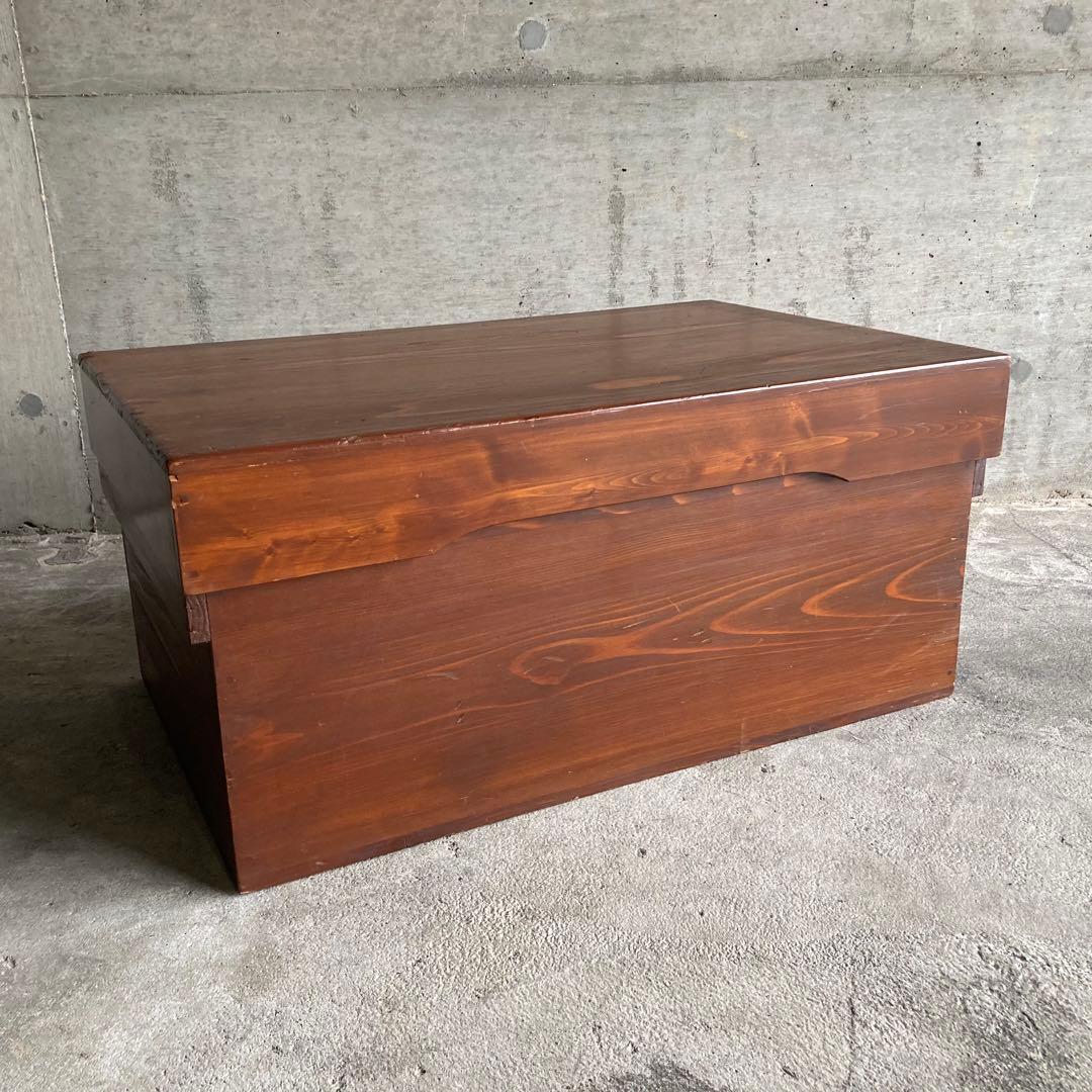 古い木箱 木製 ケース ボックス 飾り台 置物台 展示台 大型 収納 昭和レトロ