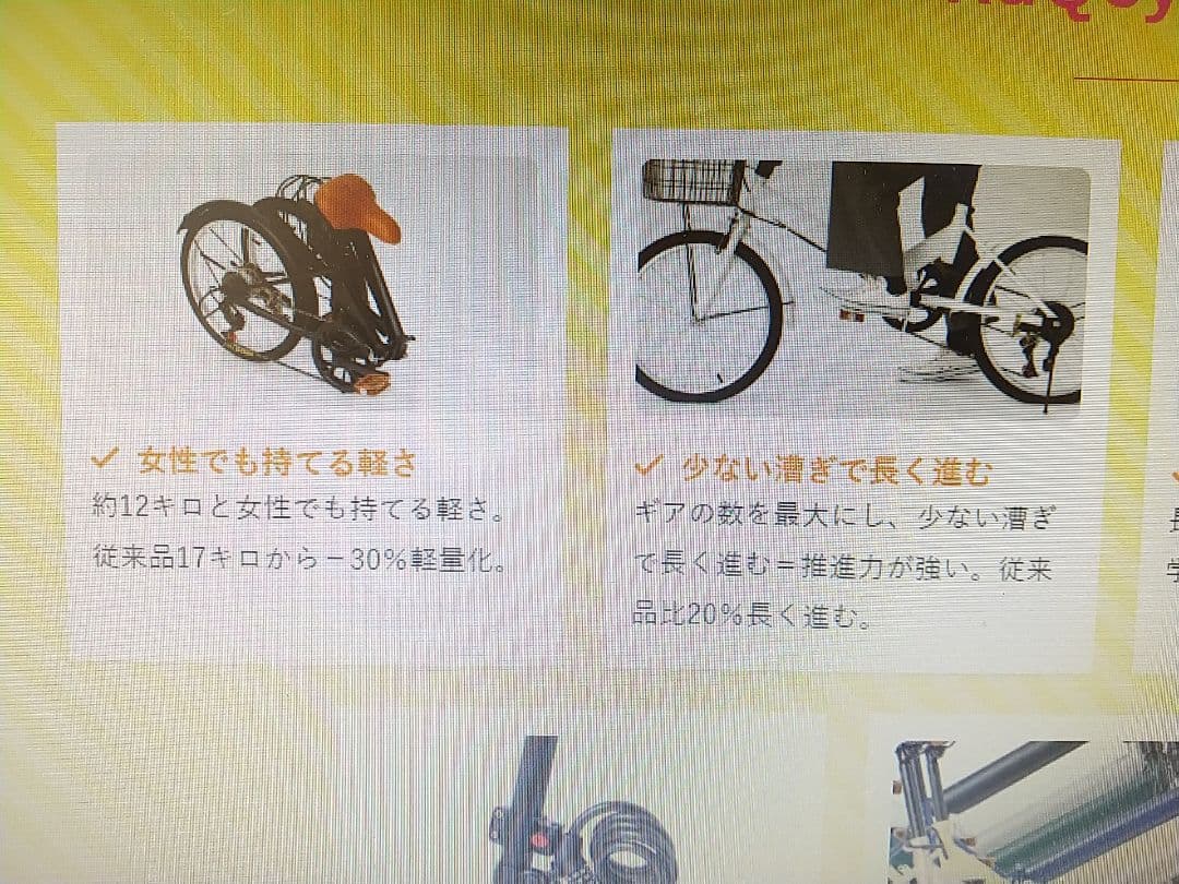 RaQcy 折りたたみ自転車 マットホワイト