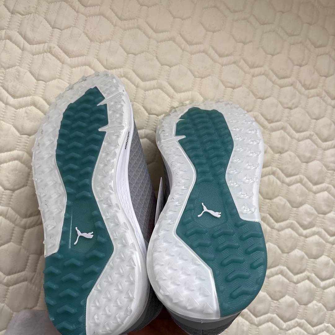 25cm 新品箱付き　プーマゴルフ　レディース　ゴルフシューズ　グレー