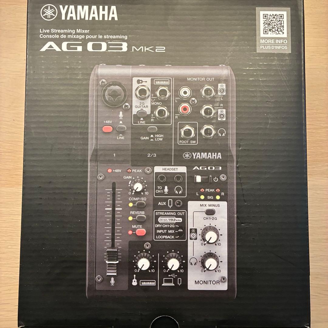 YAMAHA AG03MK2 3ch ライブストリーミングミキサー ブラック
