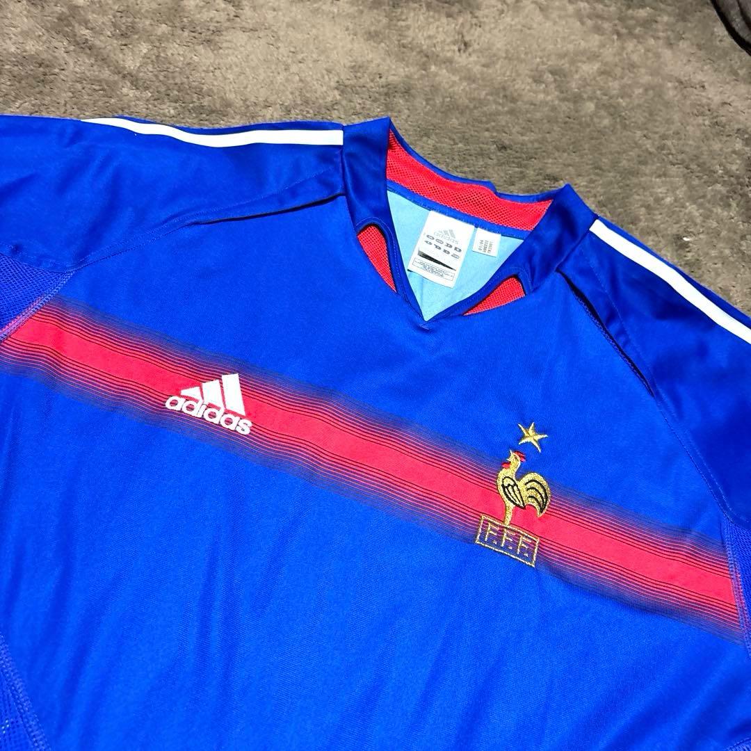【美品】フランス代表 2004 ホーム ユニフォーム ジダン アディダス #10